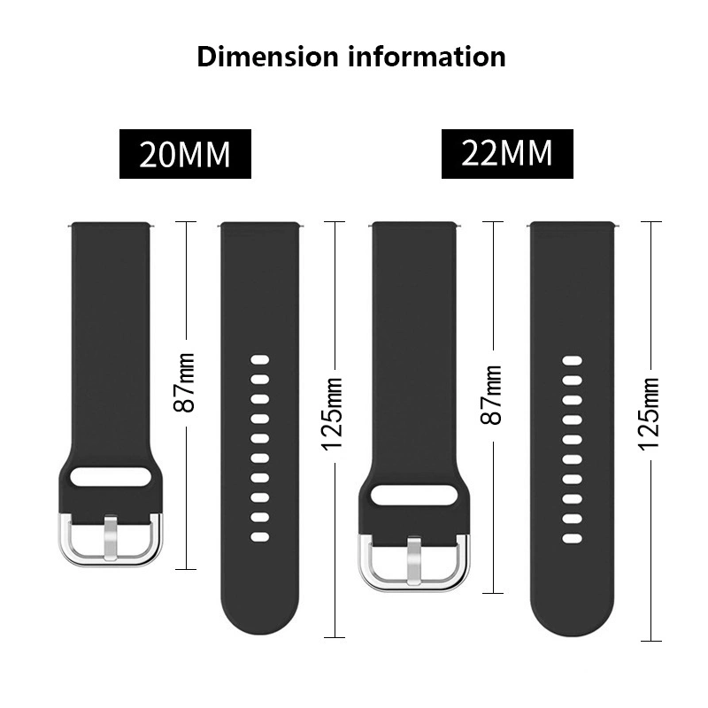 Universal Silicone Straps Siliocne Bands Accessories for Smartwatch